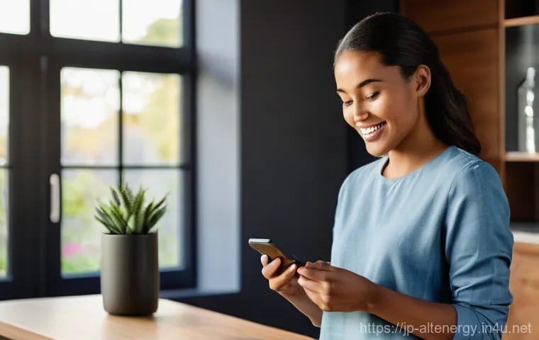 에너지 효율성 지표 - Smart Home Energy Management**
A young woman in her early 30s with a warm, confident smile stands in...